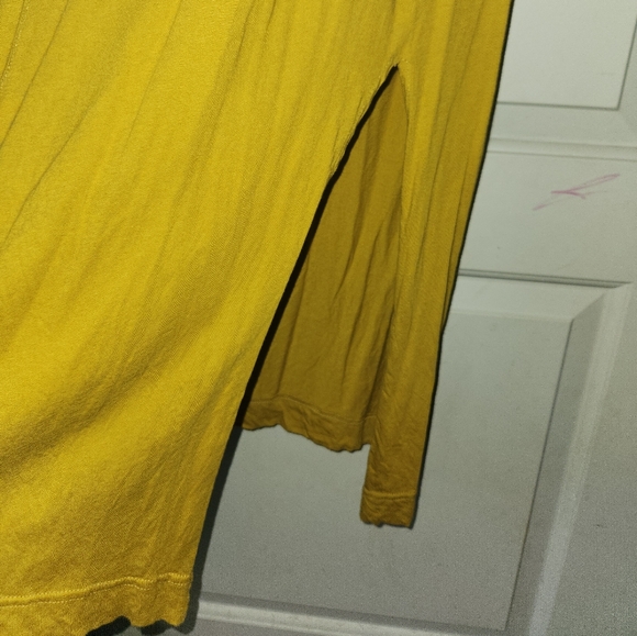 Free People Raquel Midi Dress Teen Spirit Mustard Yellow M Asymmetrical Maxi - Picture 14 of 16